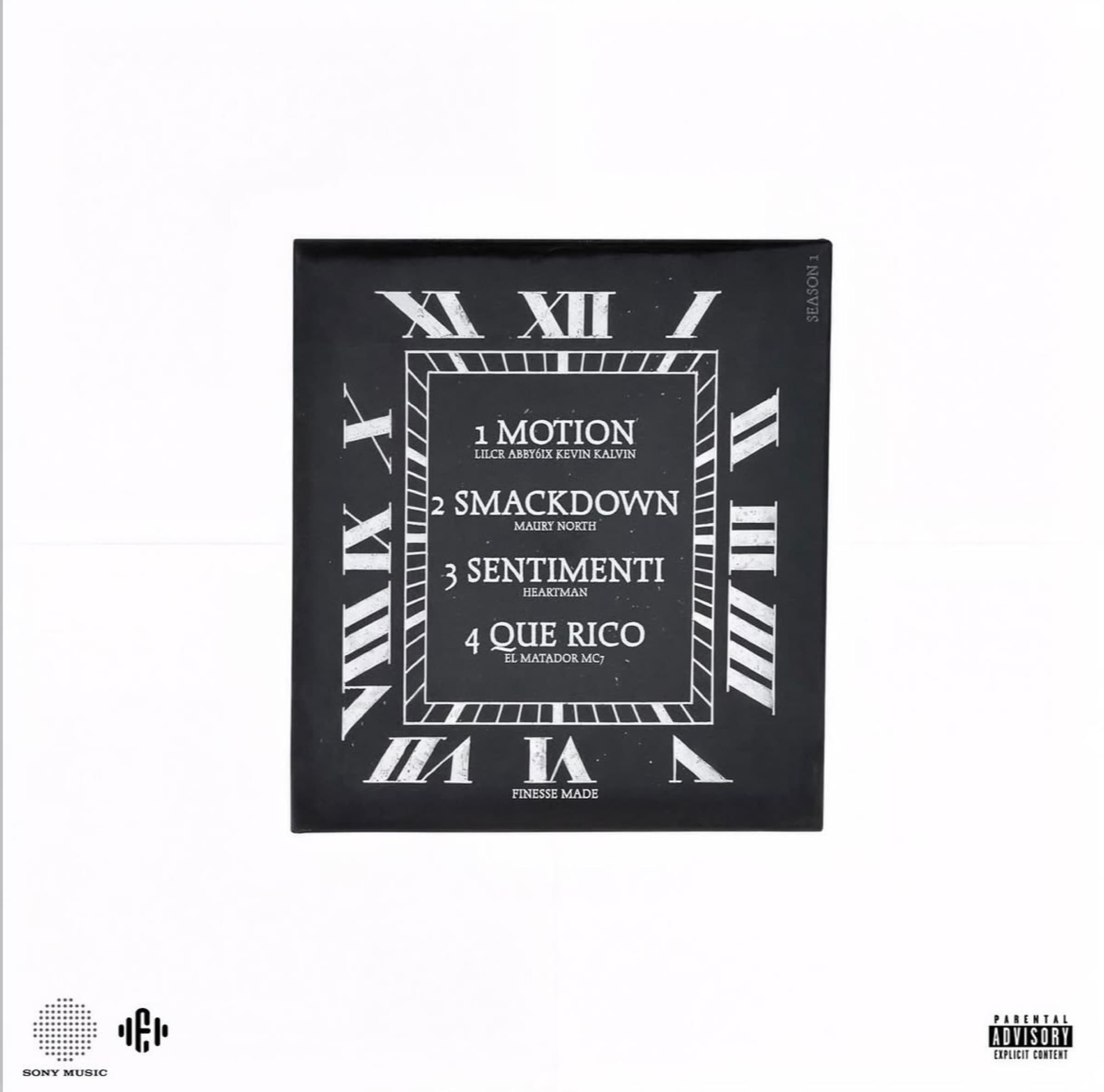 Tracklist di Una Song in un'Ora con logo Sony Music